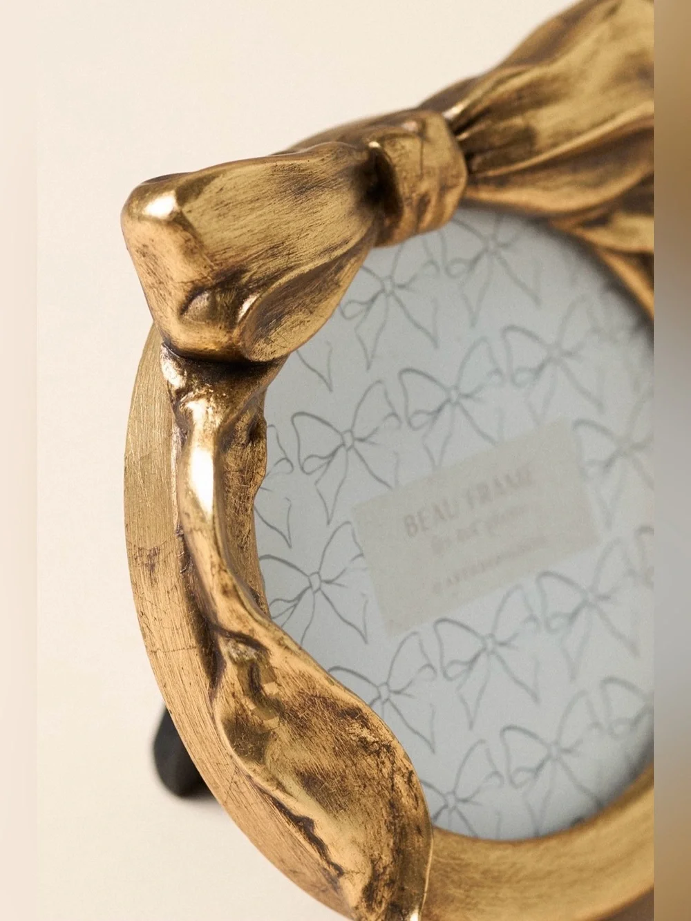 Anthropologie Beau Bow Gold Picture Frame